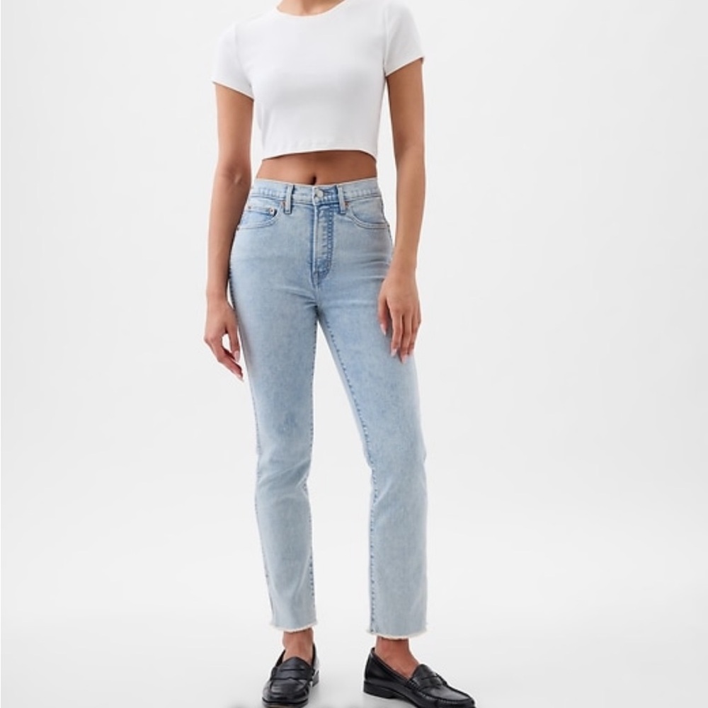 GAP Vintage Slim High Rise Jeans - Light Blue